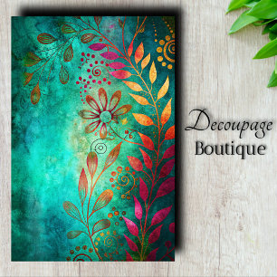 Copper Garden Decoupage Tissue Paper