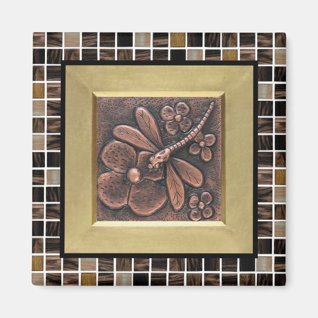 Copper Glass Tiles Magnet (Front)