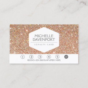 COPPER GLITTER Salon Loyalty Card