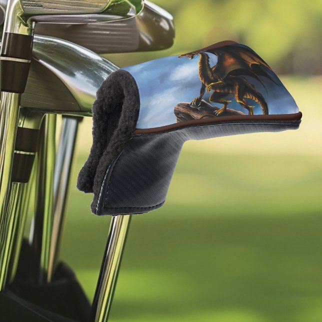 Copper Gold Black Dragon Golf Head Cover (Creator Uploaded)