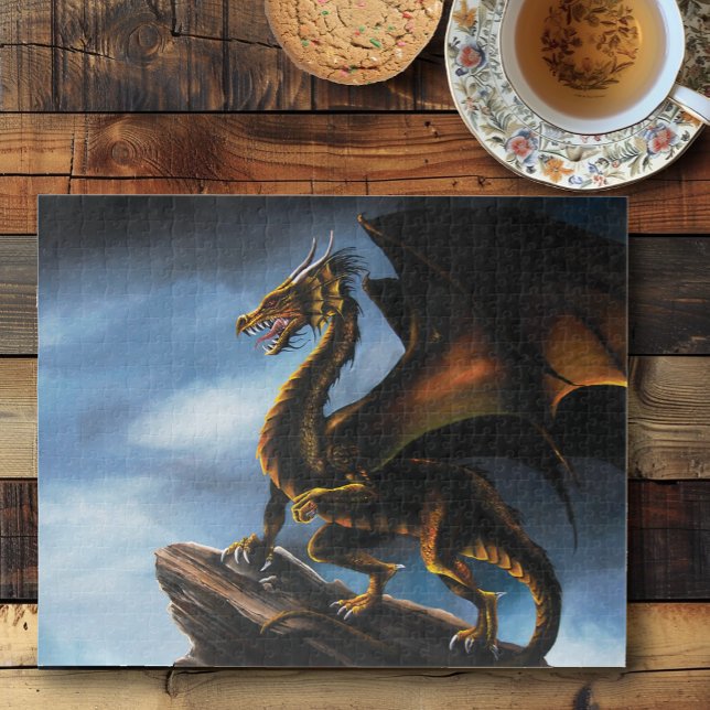 Copper Gold Black Dragon Jigsaw Puzzle (Creator Uploaded)
