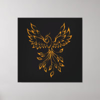 Copper Gold Phoenix Rises on Black