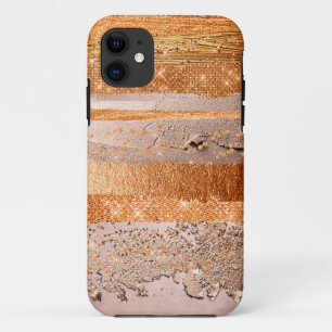 Copper Gold Strokes Glamour Texture Case-Mate iPhone Case
