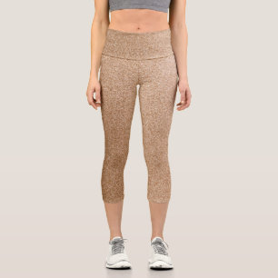 Copper Gradient Glitters Capri Leggings