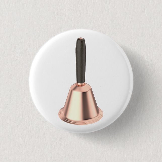 Copper handbell 3 cm round badge (Front)