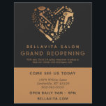 Copper Heart Salon Business Grand Reopening Flyer<br><div class="desc">Copper Heart Salon Business Grand Reopening Flyer. Salon reopening flyer that features a collage heart. "With new Covid 19 safety measures in place to keep our clients and employees safe." Personalise this custom design with your own text,  logo,  and business details.</div>