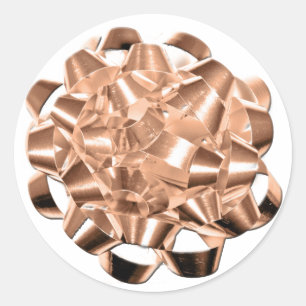 Copper Holiday Bow Christmas Season Cards Seals