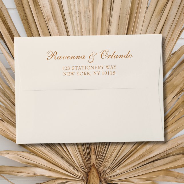 Copper Ivory Old Money Aesthetic Wedding Envelope (Creator Uploaded)