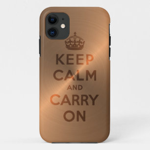 Copper Keep Calm And Carry On Case-Mate iPhone Case