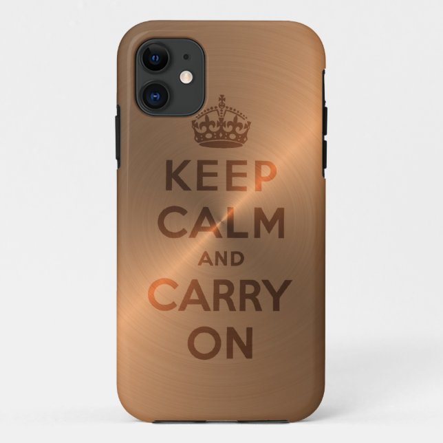 Copper Keep Calm And Carry On Case-Mate iPhone Case (Back)