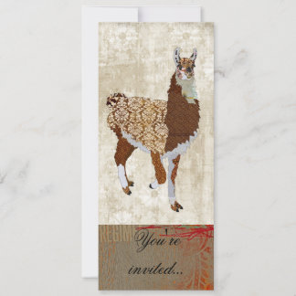 Copper Llama Ornate Invitation
