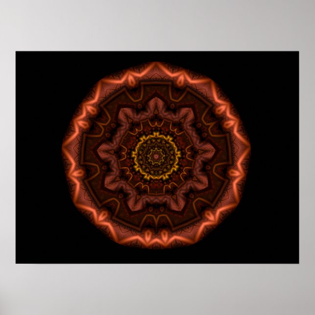 Copper Mandala Poster (Front)