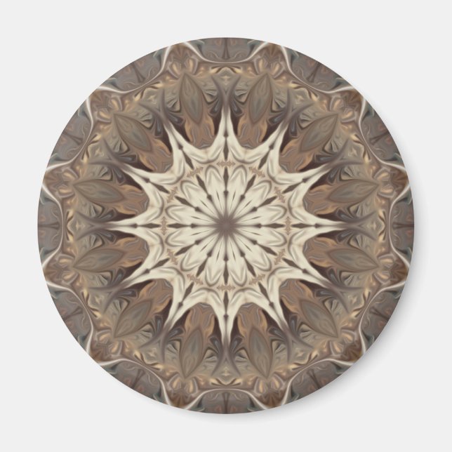 Copper Medallion Kaleidoscope Magnet (Front)