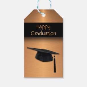Copper Metal Look Graduation Gift Tags