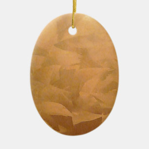 Copper Metallic Hand Brushed Ceramic Tree Decoration