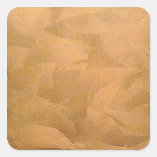Copper Metallic Hand Brushed Square Sticker (Front)