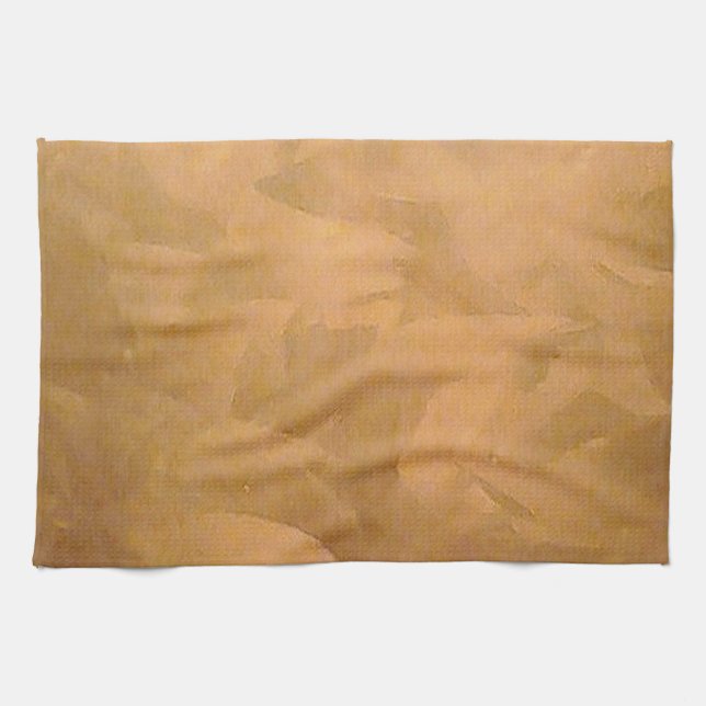 Copper Metallic Hand Brushed Tea Towel (Horizontal)