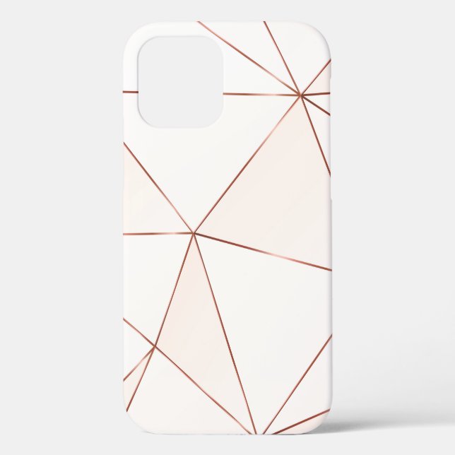 Copper metallic polygonal texture with bronze glit Case-Mate iPhone case (Back)