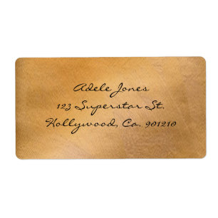 Copper Metallic Shipping Labels