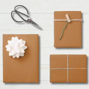 Copper Metallic Solid Colour   Classic   Elegant Wrapping Paper Sheet