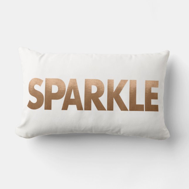 Copper Metallic Sparkle Lumbar Pillow (Front)