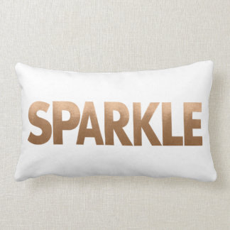 Copper Metallic Sparkle Lumbar Pillow