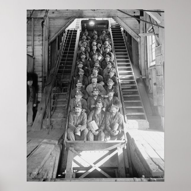 Copper Miners, 1906. Vintage Photo Poster (Front)