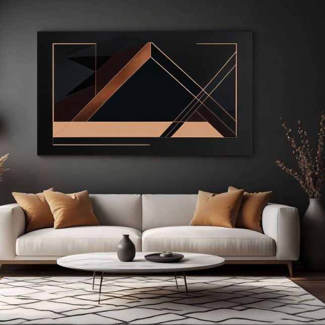 Copper Minimalist Geometry Canvas Print (Creator Uploaded)