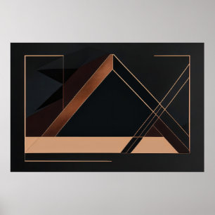 Copper Minimalist Geometry Poster