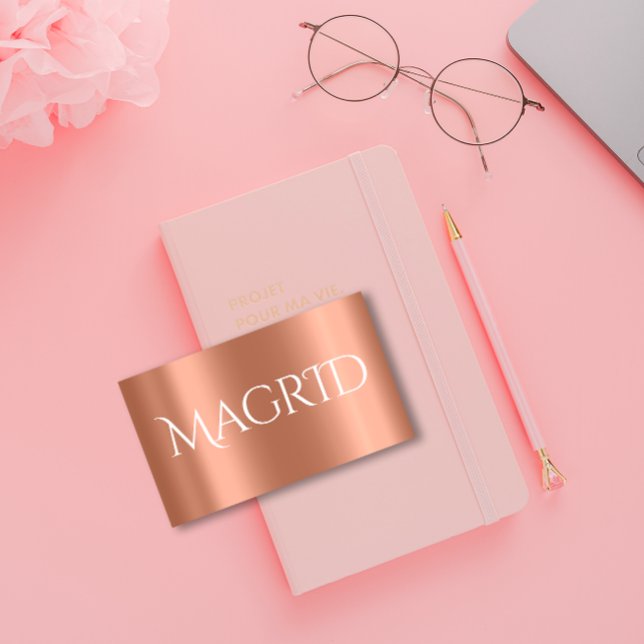 Copper Modern Minimalism Metallic Business Card (Creator Uploaded)