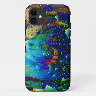Copper Moon Digital Abstract Fractal iPhone 11 Case