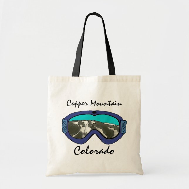 Copper Mountain Colorado blue snow goggle bag (Front)