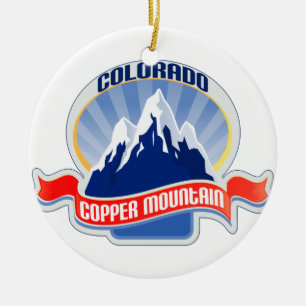 Copper Mountain Colorado Ceramic Tree Decoration