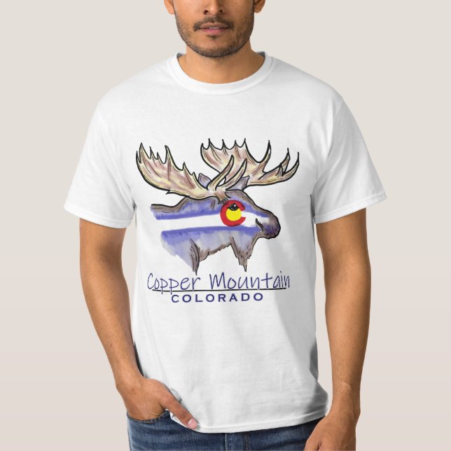 Copper Mountain Colorado moose sketch tshirt (Front)