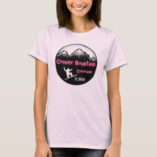 Copper Mountain Colorado pink snowboard art tank