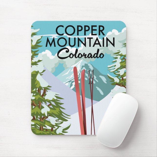 Copper Mountain Colorado Ski Mouse Pad (With Mouse)