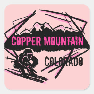 Copper Mountain Colorado ski pink stickers