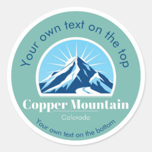 Copper Mountain Colorado ski resort medal Classic Round Sticker