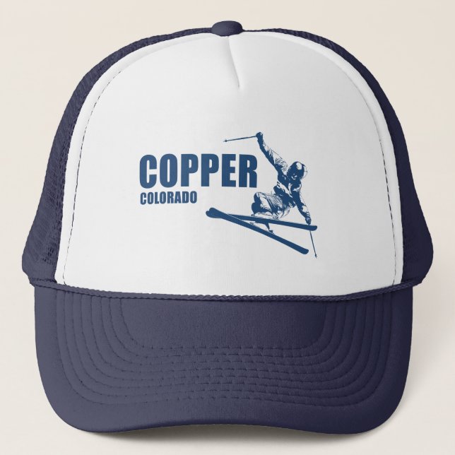 Copper Mountain Colorado Skier Trucker Hat (Front)