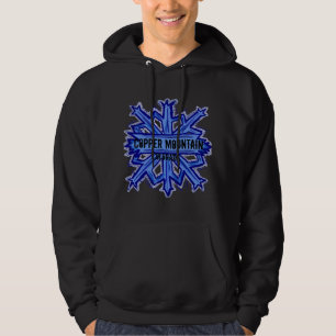 Copper Mountain Colorado snowflake dark hoodie