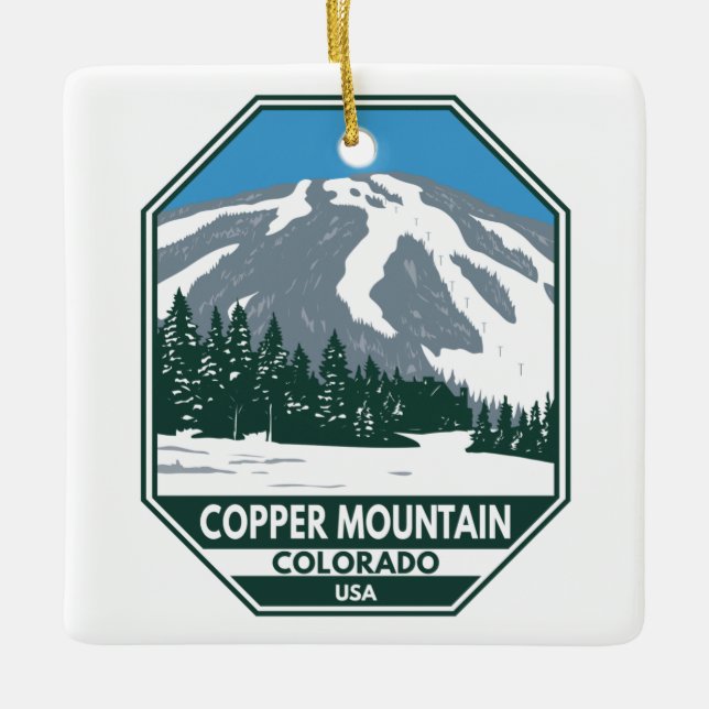 Copper Mountain Ski Area Colorado Ceramic Ornament (Front)