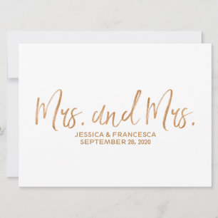 Copper "Mrs. and Mrs." Lesbian Wedding Sign