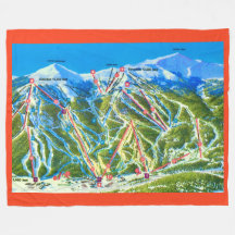Copper Mtn Ski Slopes Fleece Blanket