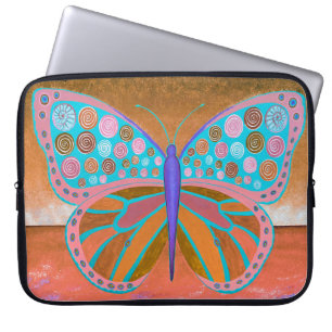 Copper Ocean Butterfly Laptop Sleeve