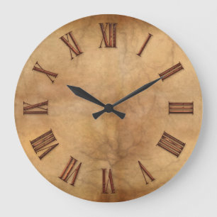 Copper on Parchment-effect Modern Art Clock