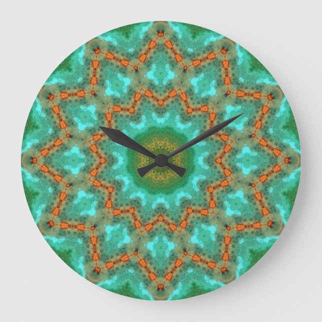 Copper Patina Mandala 06308-1 Large Clock (Front)