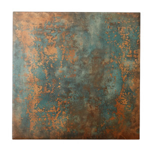 Copper Patina Metallic Rustic Tile