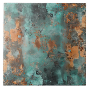 Copper Patina Metallic Rustic Tile