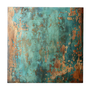Copper Patina Metallic Rustic Tile