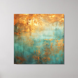 Copper Patina Rustic Metallic  Canvas Print